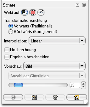 Eigenschaften des Werkzeuges Scheren